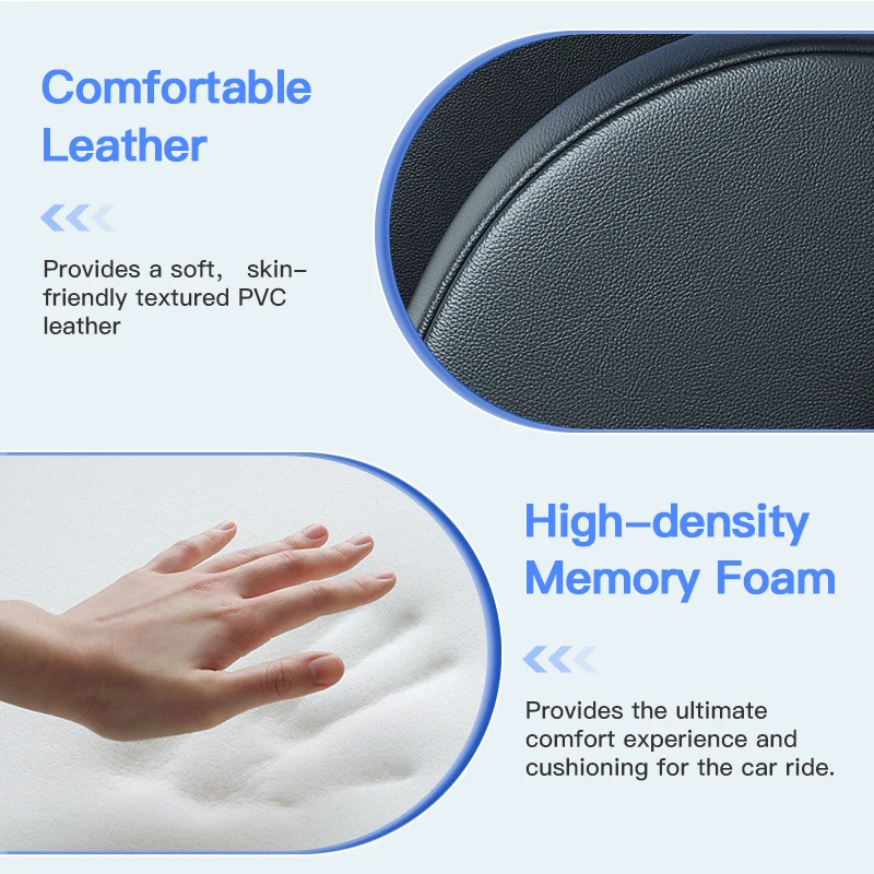 Pulsora Car Headrest Adjustable Pillow Leather