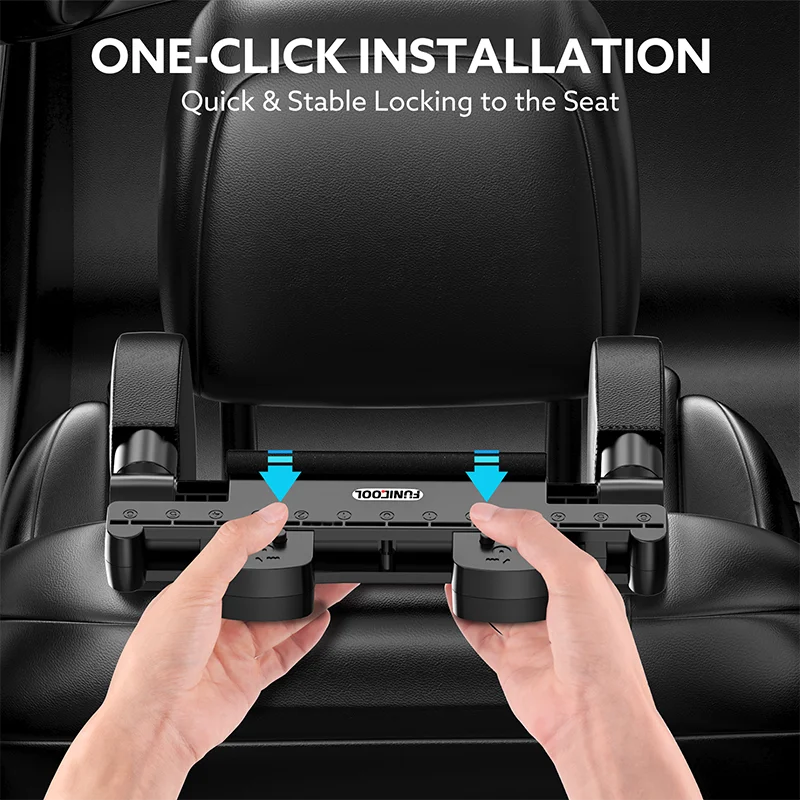 Pulsora Car Headrest Adjustable Pillow Leather
