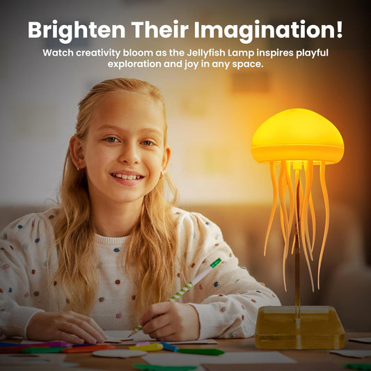 Hypnotic Jellyfish Lamp: Voice & Touch Controlled Mood Lighting for Ultimate Relaxation