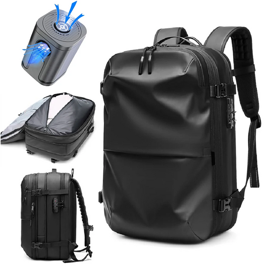 Pulsora Travel Vacuum Seal BackPack expand to 60L with Built-in Air Pump & TSA Lock