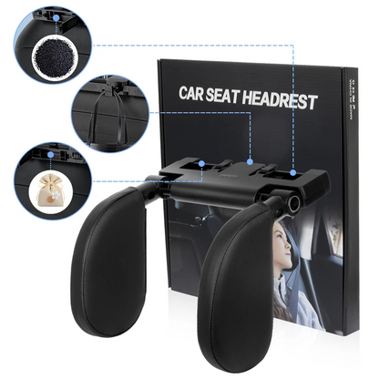 Pulsora Car Headrest Adjustable Pillow Leather