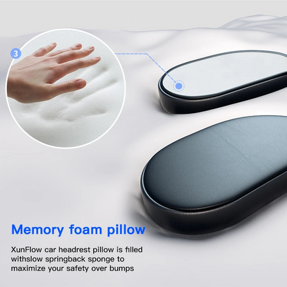 Pulsora Car Headrest Adjustable Pillow Leather
